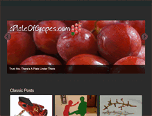 Tablet Screenshot of aplateofgrapes.com
